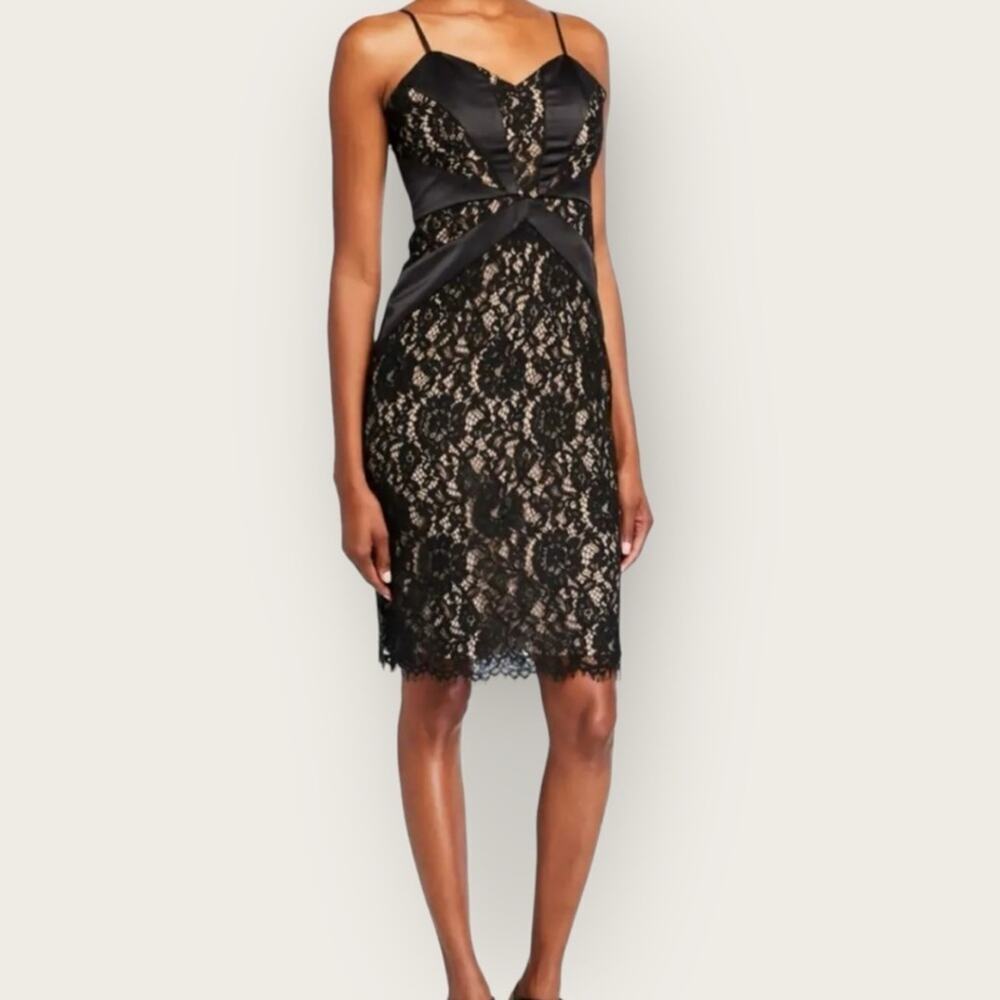 NWOT | Parker Black | Mia Sweetheart Lace Mini | Black | Size 4